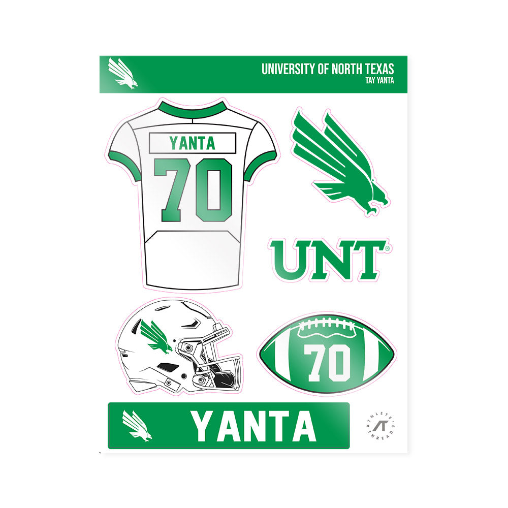 North Texas - NCAA Football : Tay Yanta - Sticker Sheet-0