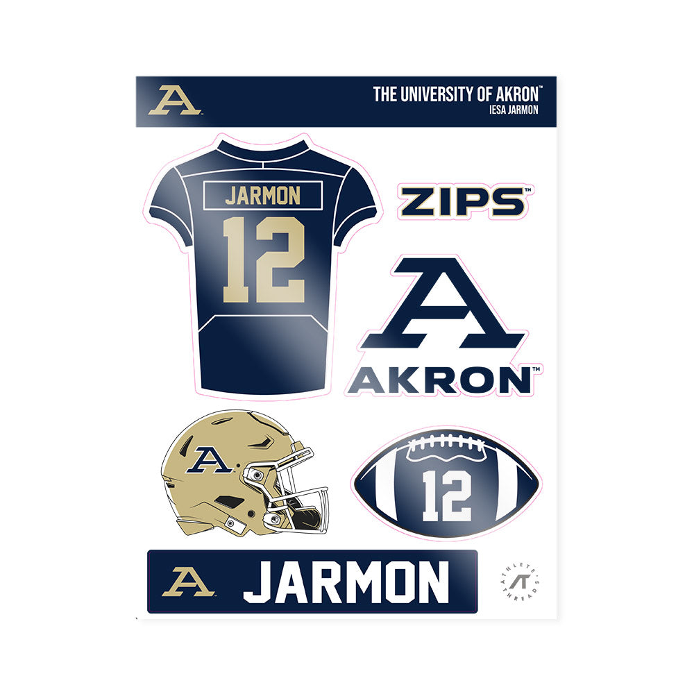 Akron - NCAA Football : Iesa Jarmon - Sticker Sheet-0