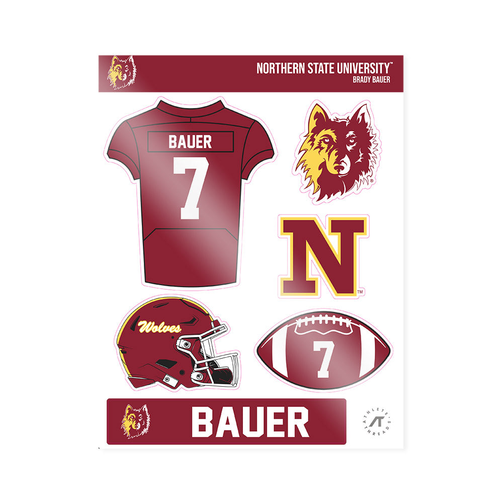 NSU - NCAA Football : Brady Bauer - Sticker Sheet-0