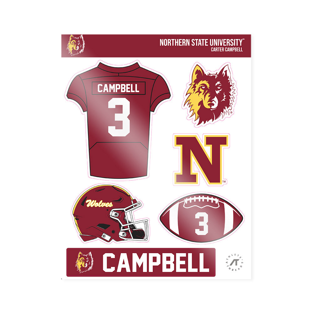 NSU - NCAA Football : Carter Campbell - Sticker Sheet-0