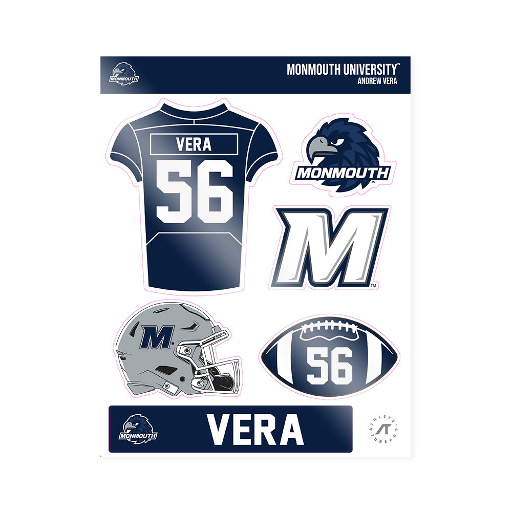 Monmouth - NCAA Football : Andrew Vera - Sticker Sheet-0
