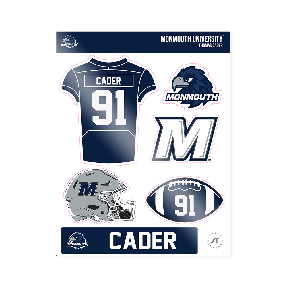 Monmouth - NCAA Football : Thomas Cader - Sticker Sheet-0