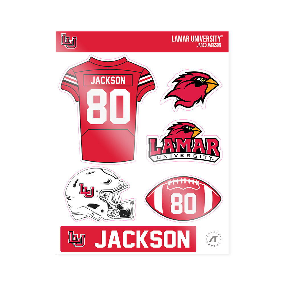 Lamar - NCAA Football : Jared Jackson - Sticker Sheet-0