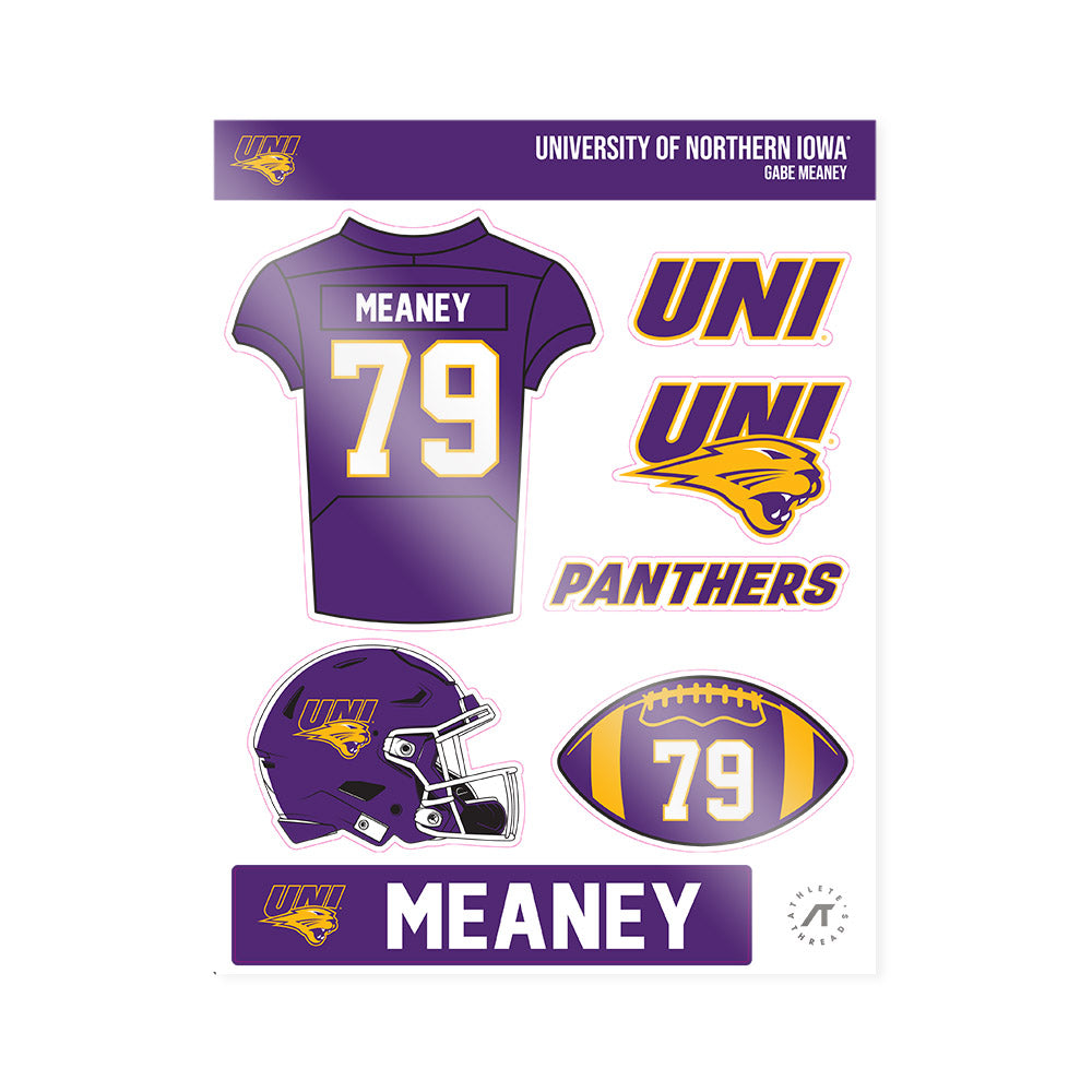 Northern Iowa - NCAA Football : Gabe Meaney - Sticker Sheet-0
