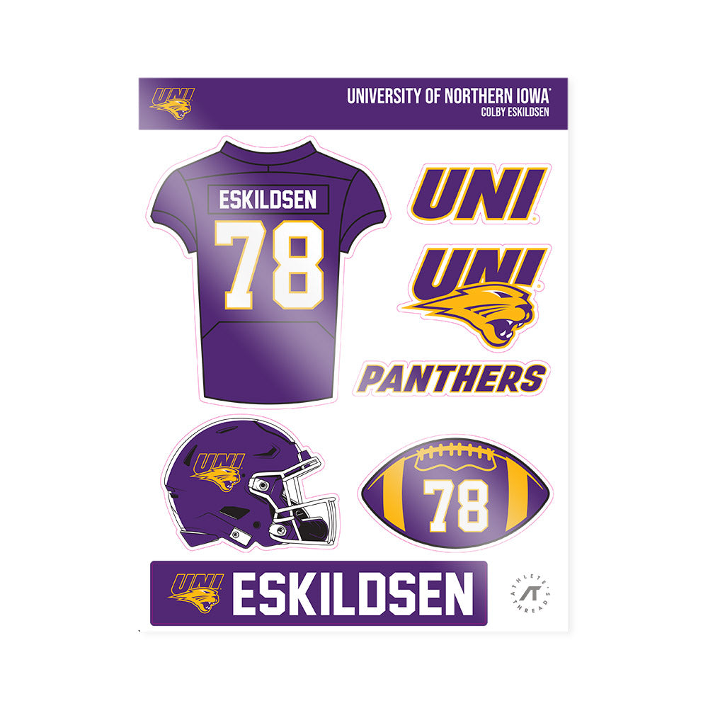 Northern Iowa - NCAA Football : Colby Eskildsen - Sticker Sheet-0