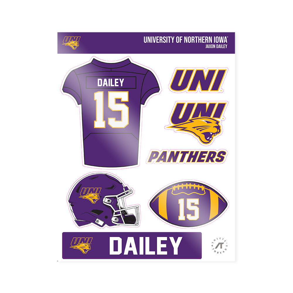 Northern Iowa - NCAA Football : Jaxon Dailey - Sticker Sheet-0