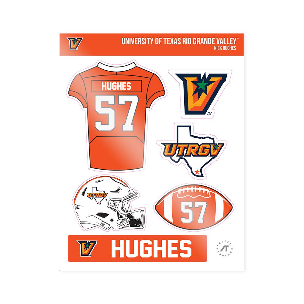 UTRGV - NCAA Football : Nick Hughes - Sticker Sheet-0