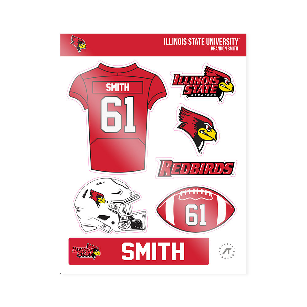 Illinois State - NCAA Football : Brandon Smith - Sticker Sheet-0