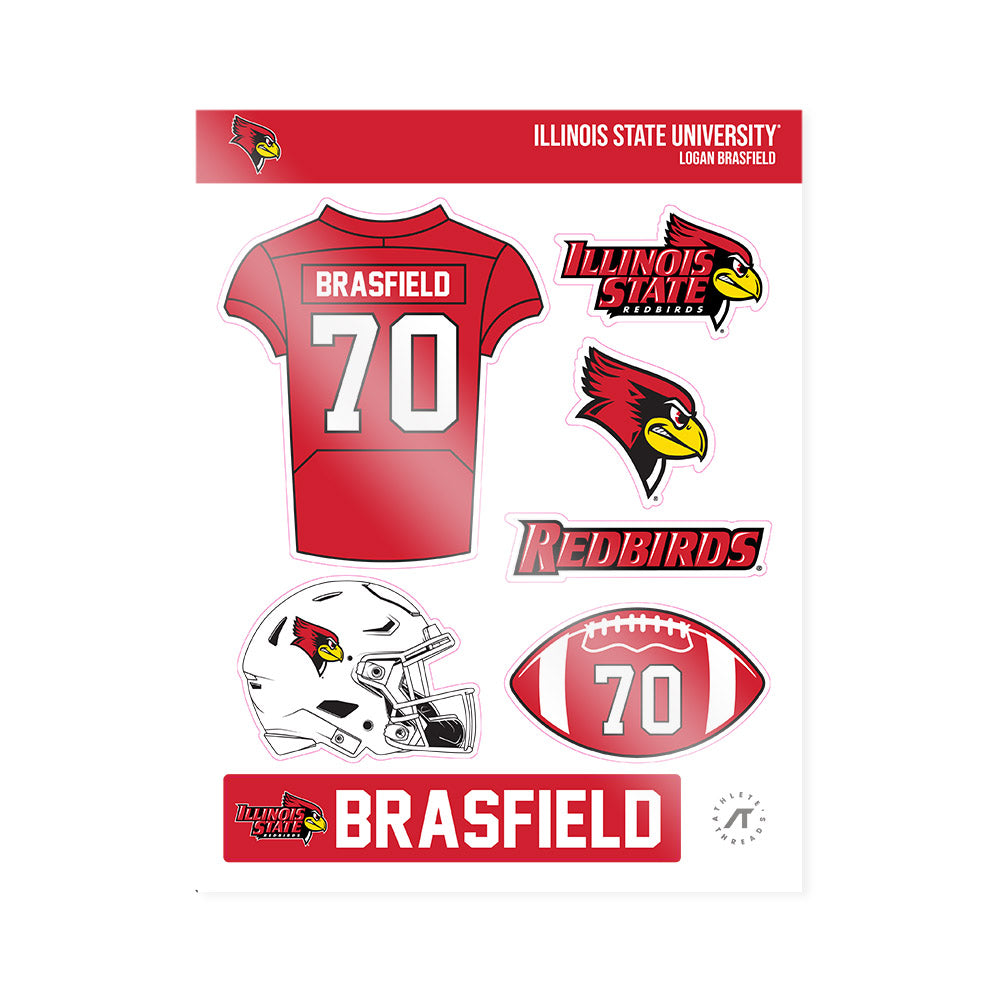 Illinois State - NCAA Football : Logan Brasfield - Sticker Sheet-0