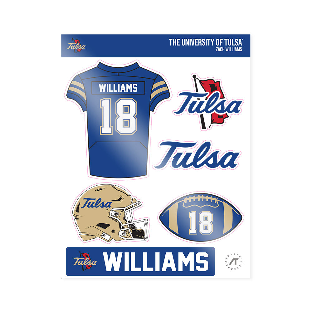 Tulsa - NCAA Football : Zach Williams - Sticker Sheet-0