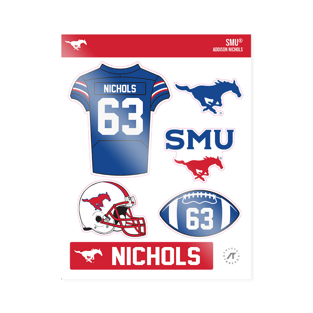 SMU - NCAA Football : Addison Nichols - Sticker Sheet-0