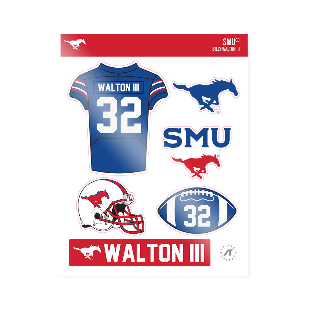 SMU - NCAA Football : Billy Walton III - Sticker Sheet-0