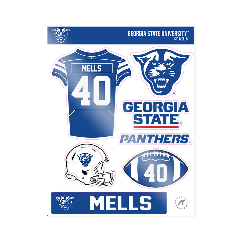 Georgia State - NCAA Football : Sir Mells - Sticker Sheet-0