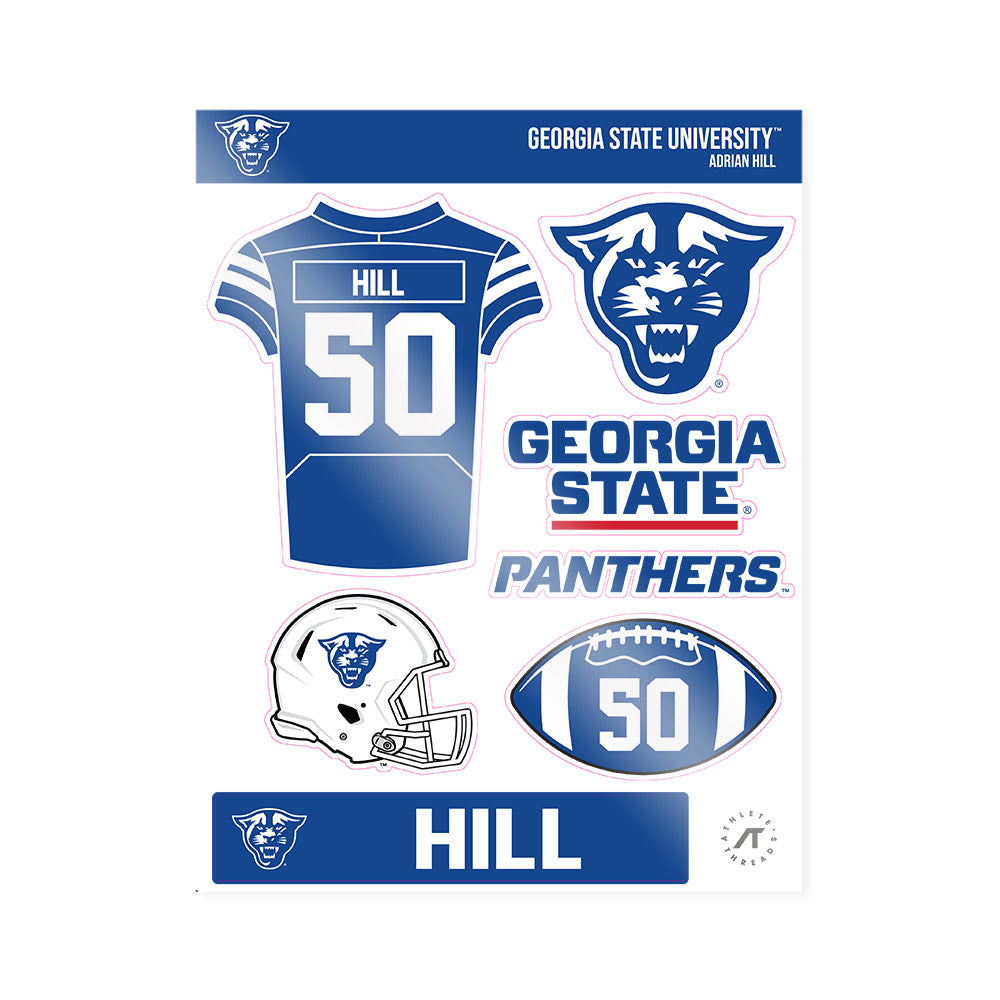 Georgia State - NCAA Football : Adrian Hill - Sticker Sheet-0