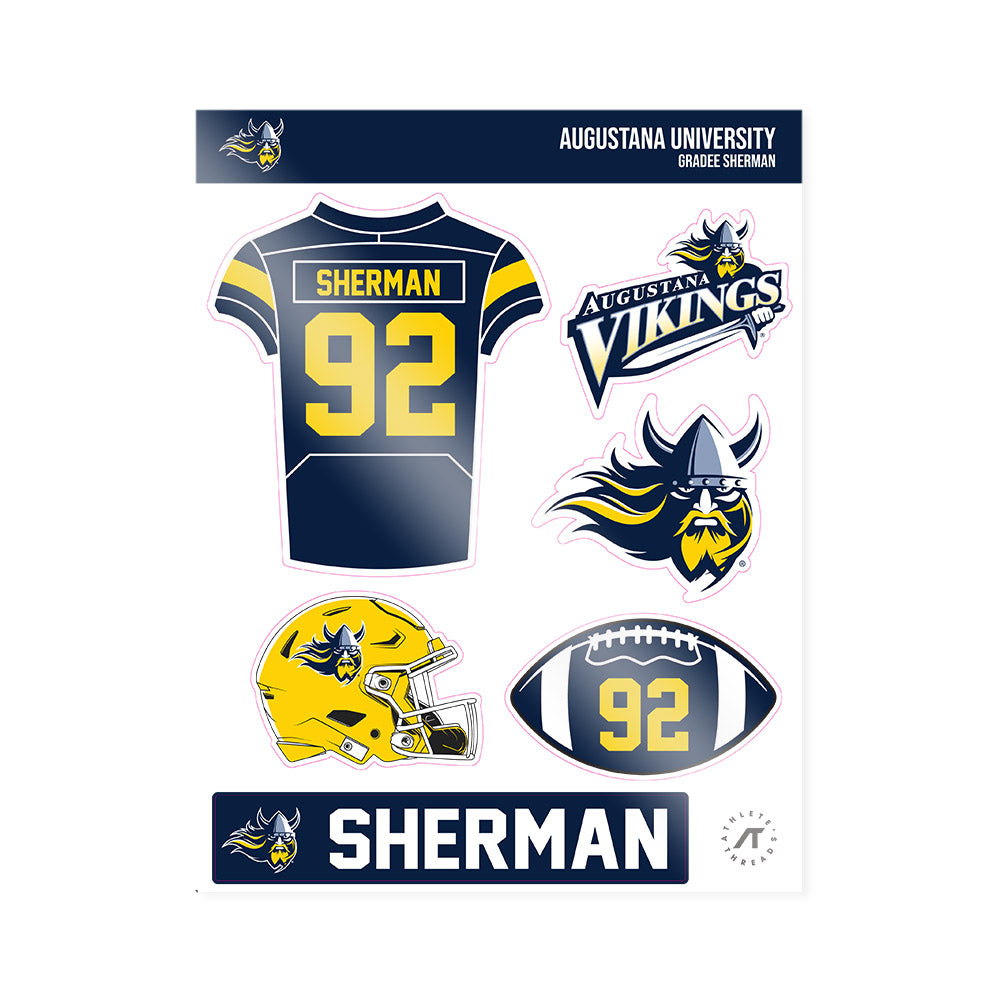 AU - NCAA Football : Gradee Sherman - Sticker Sheet-0
