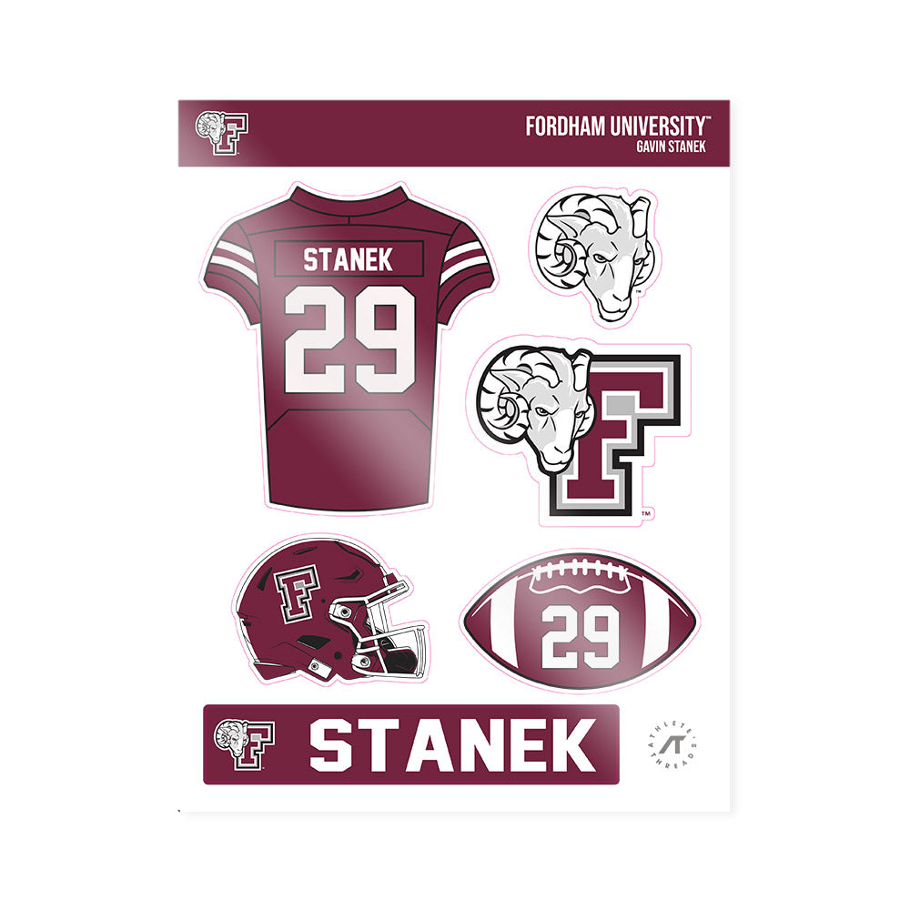 Fordham - NCAA Football : Gavin Stanek - Sticker Sheet-0