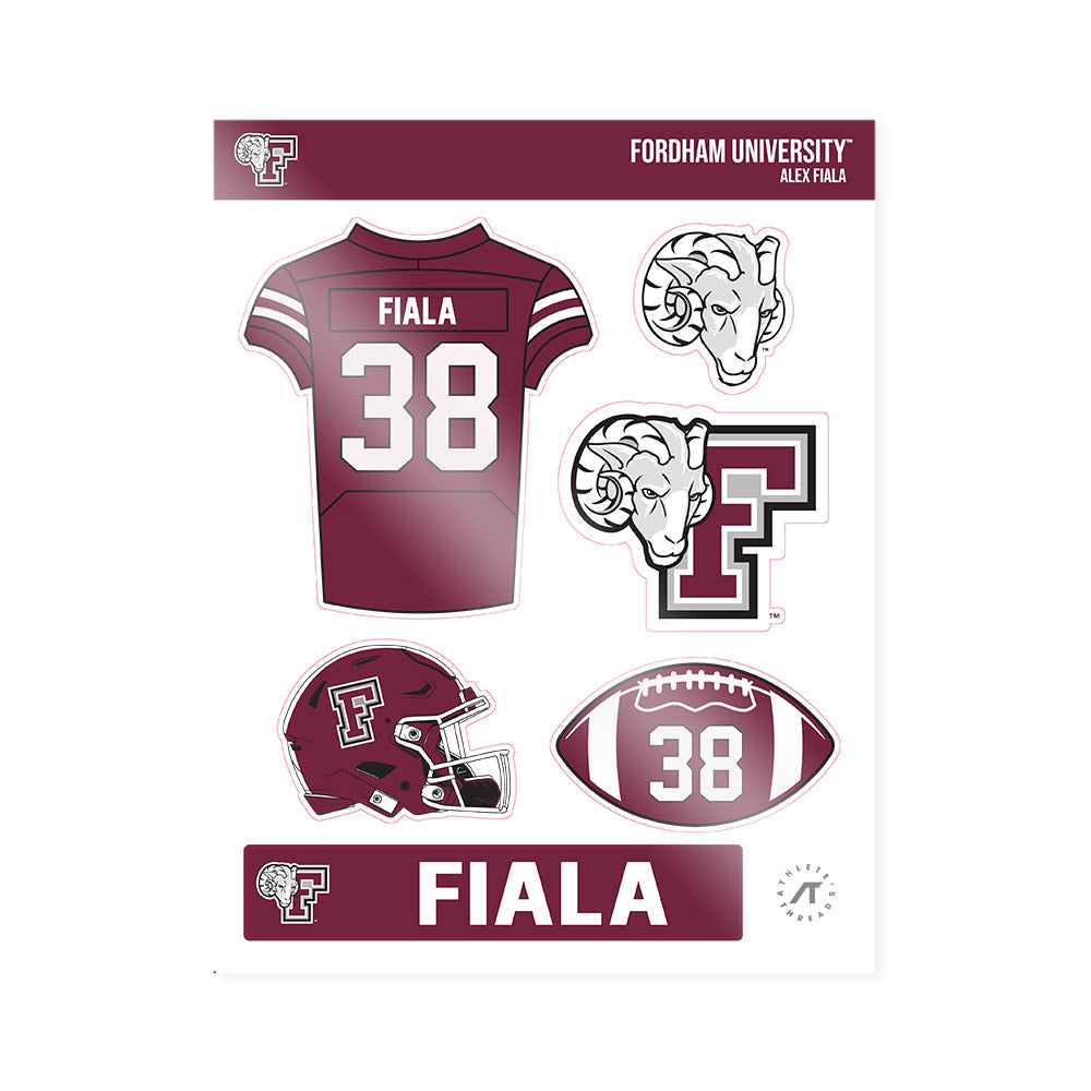 Fordham - NCAA Football : Alex Fiala - Sticker Sheet-0