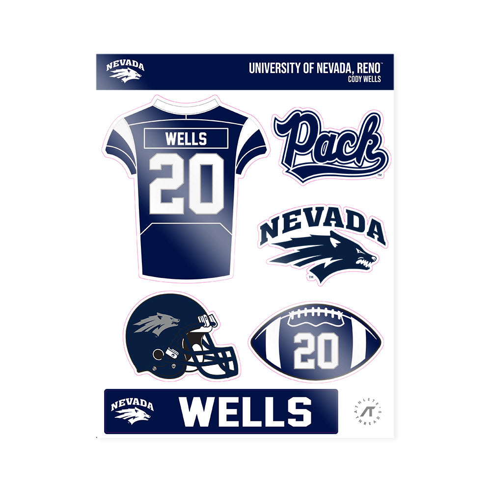 Nevada - NCAA Football : Cody Wells - Sticker Sheet-0