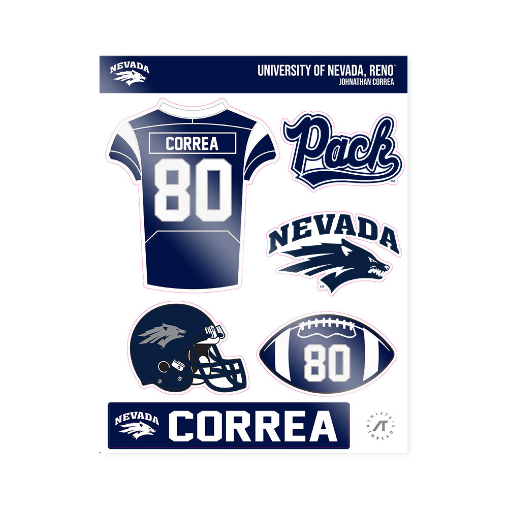 Nevada - NCAA Football : Johnathan Correa - Sticker Sheet-0
