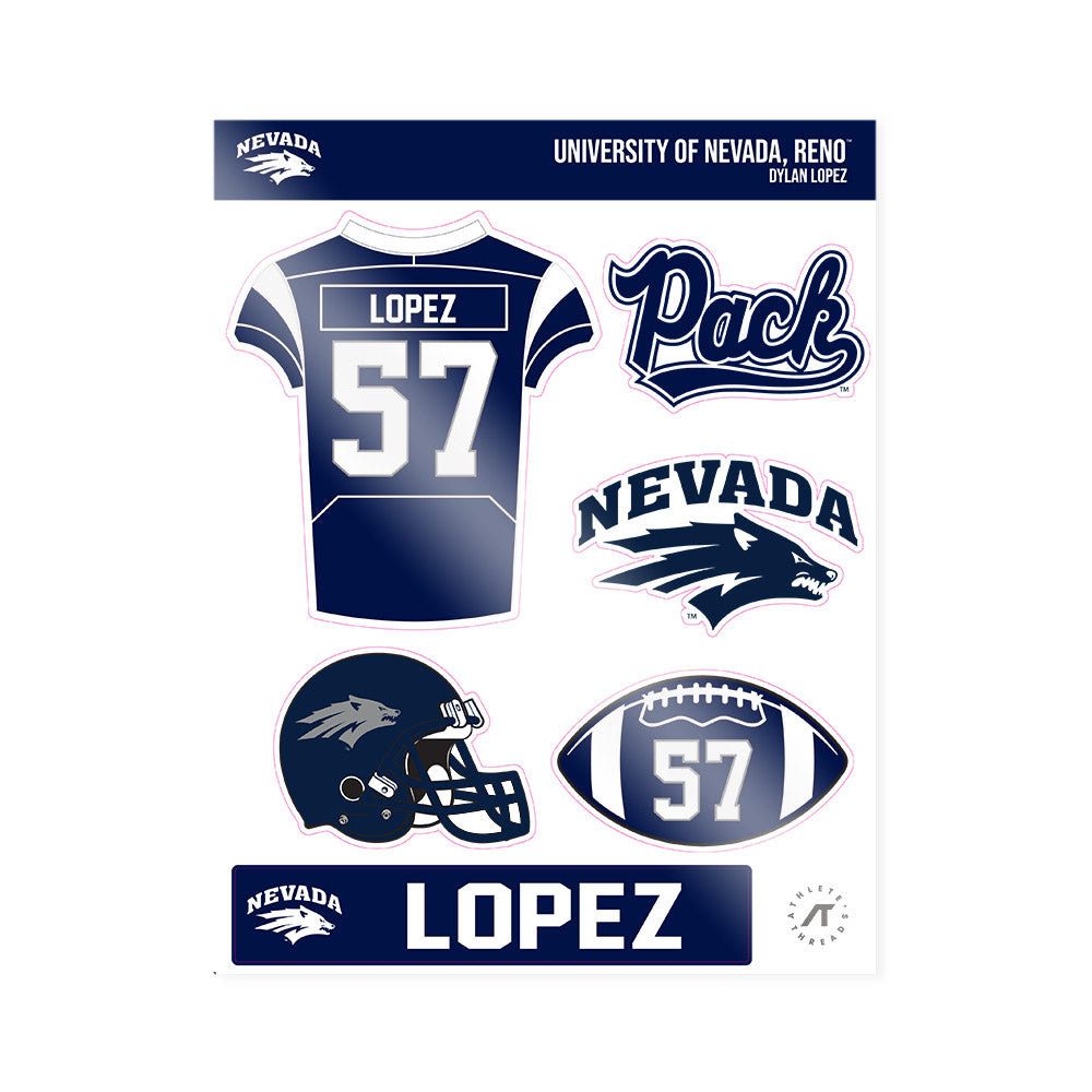 Nevada - NCAA Football : Dylan Lopez - Sticker Sheet-0