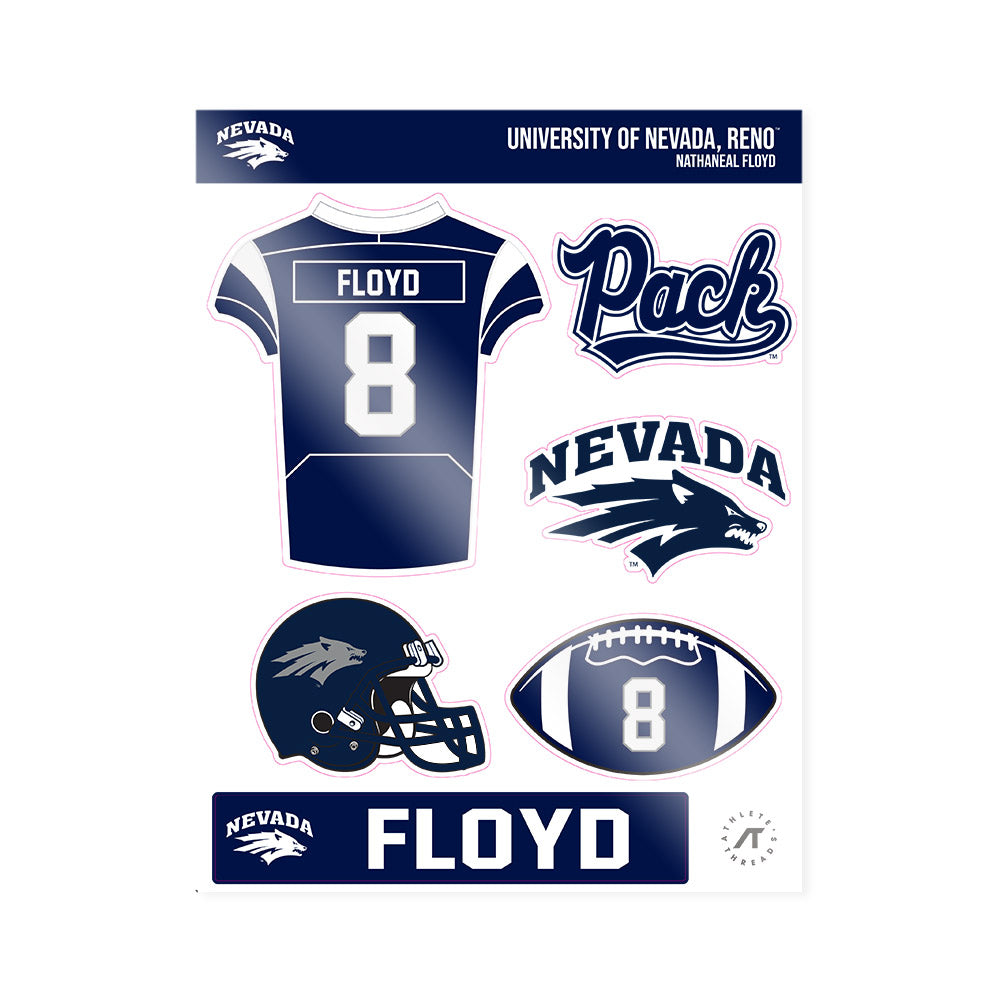 Nevada - NCAA Football : Nathaneal Floyd - Sticker Sheet-0