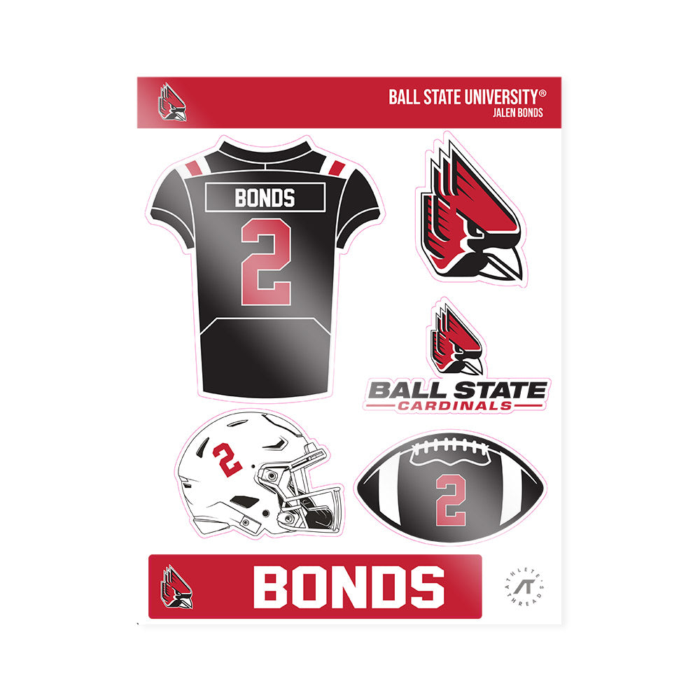 Ball State - NCAA Football : Jalen Bonds - Sticker Sheet-0
