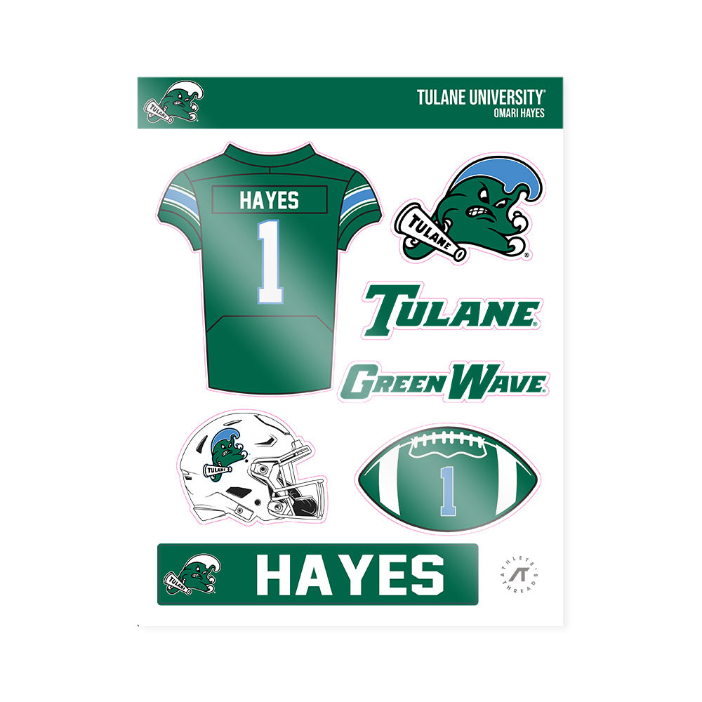 Tulane - NCAA Football : omari hayes - Sticker Sheet-0