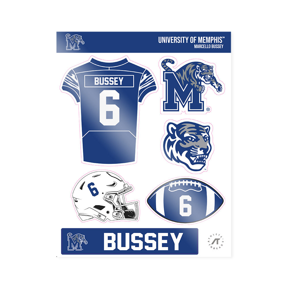Memphis - NCAA Football : Marcello Bussey - Sticker Sheet-0