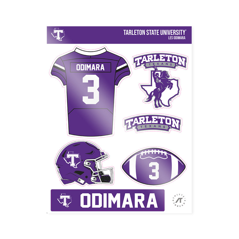 Tarleton State - NCAA Football : Les Odimara - Sticker Sheet-0