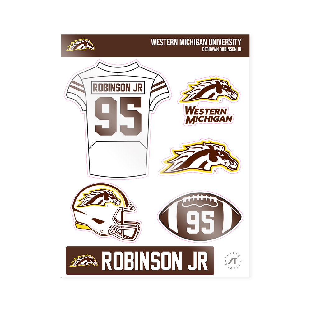Western Michigan - NCAA Football : DeShawn Robinson Jr - Sticker Sheet-0
