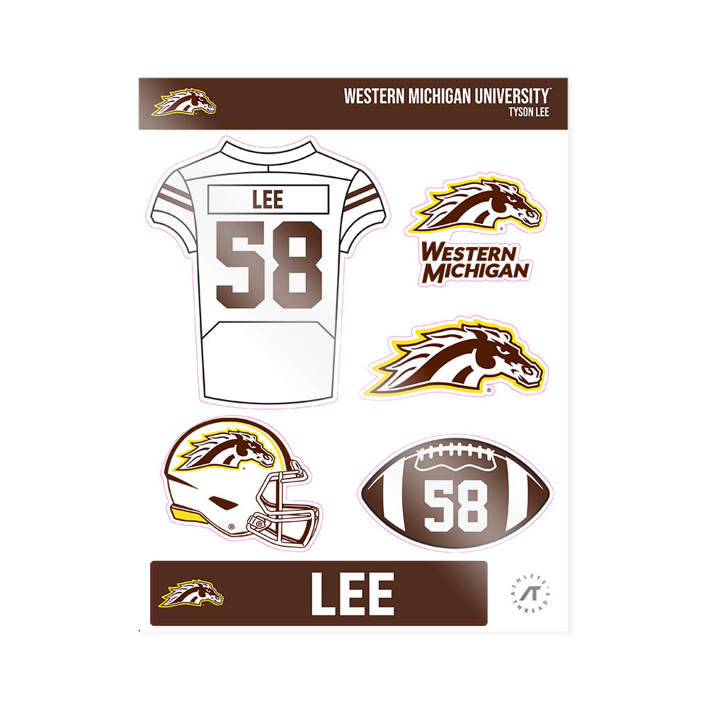 Western Michigan - NCAA Football : Tyson Lee - Sticker Sheet-0
