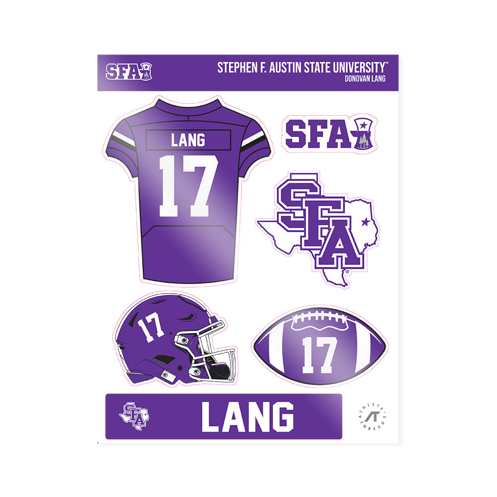 SFA - NCAA Football : Donovan Lang - Sticker Sheet-0