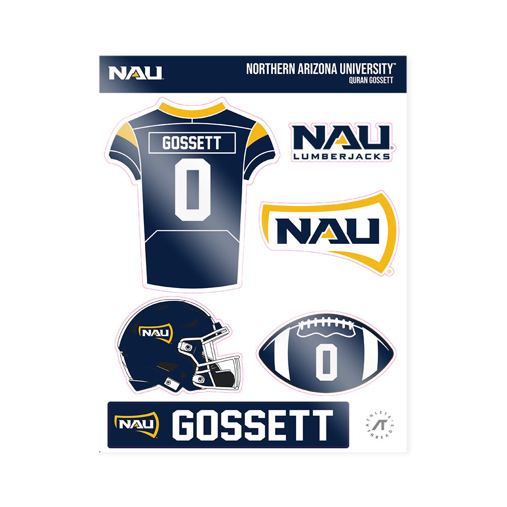 Northern Arizona - NCAA Football : QuRan Gossett - Sticker Sheet-0
