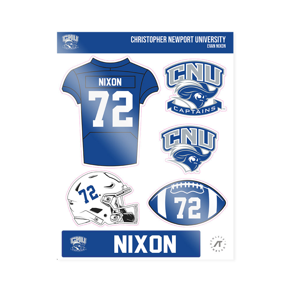 CNU - NCAA Football : Evan Nixon - Sticker Sheet-0