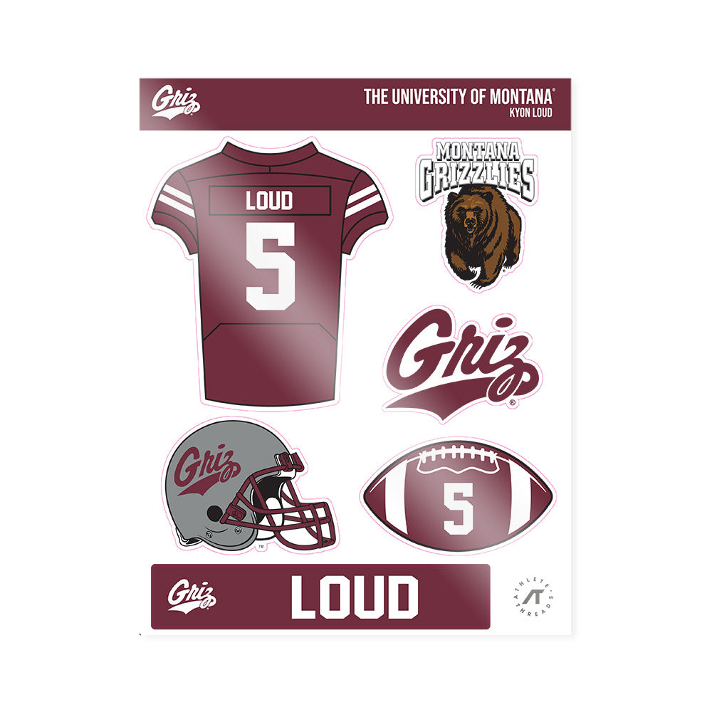 Montana - NCAA Football : Kyon Loud - Sticker Sheet-0