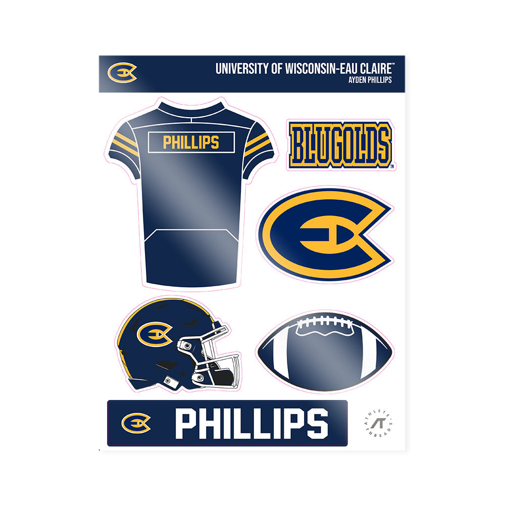 UW Eau Claire - NCAA Football : Ayden Phillips - Sticker Sheet-0