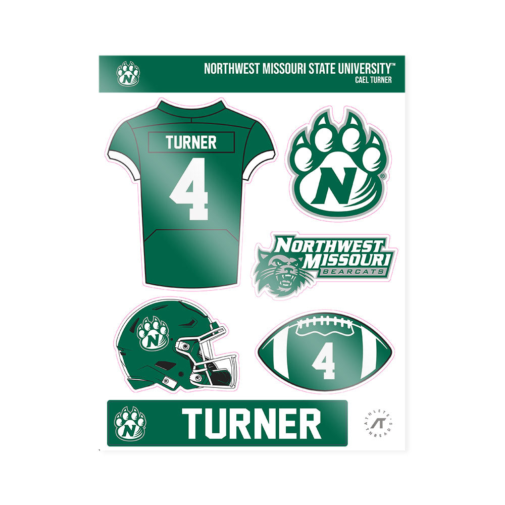 Northwest Missouri State - NCAA Football : Cael Turner - Sticker Sheet-0