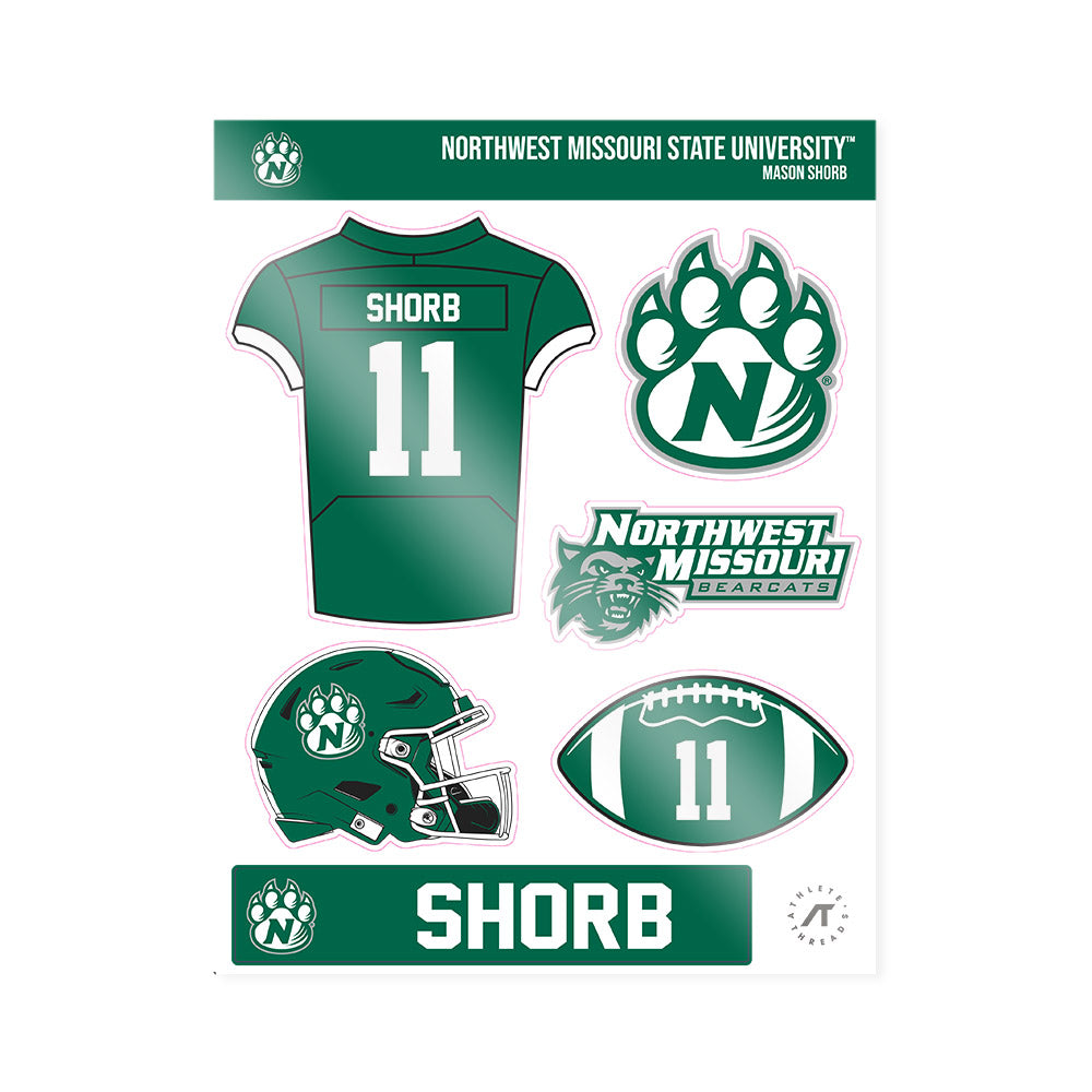 Northwest Missouri State - NCAA Football : Mason Shorb - Sticker Sheet-0