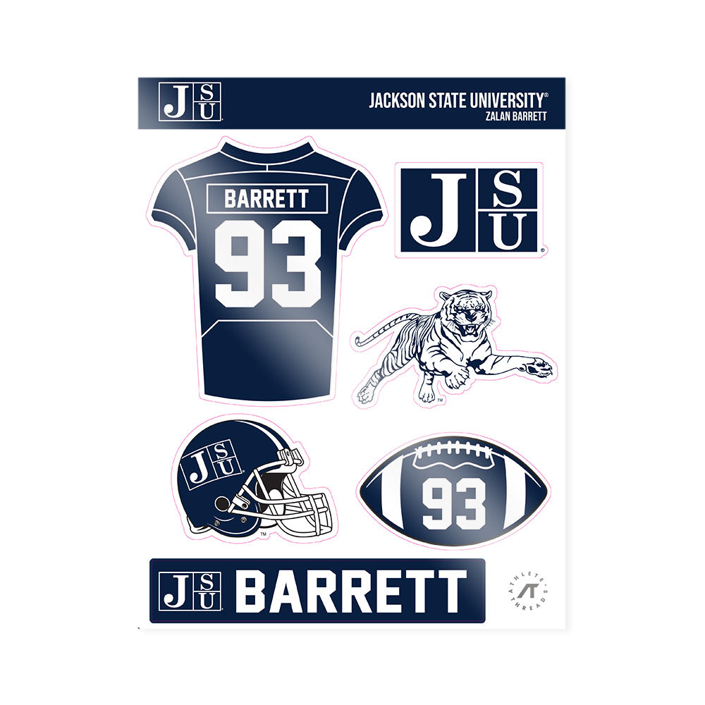 Jackson State - NCAA Football : Zalan Barrett - Sticker Sheet-0