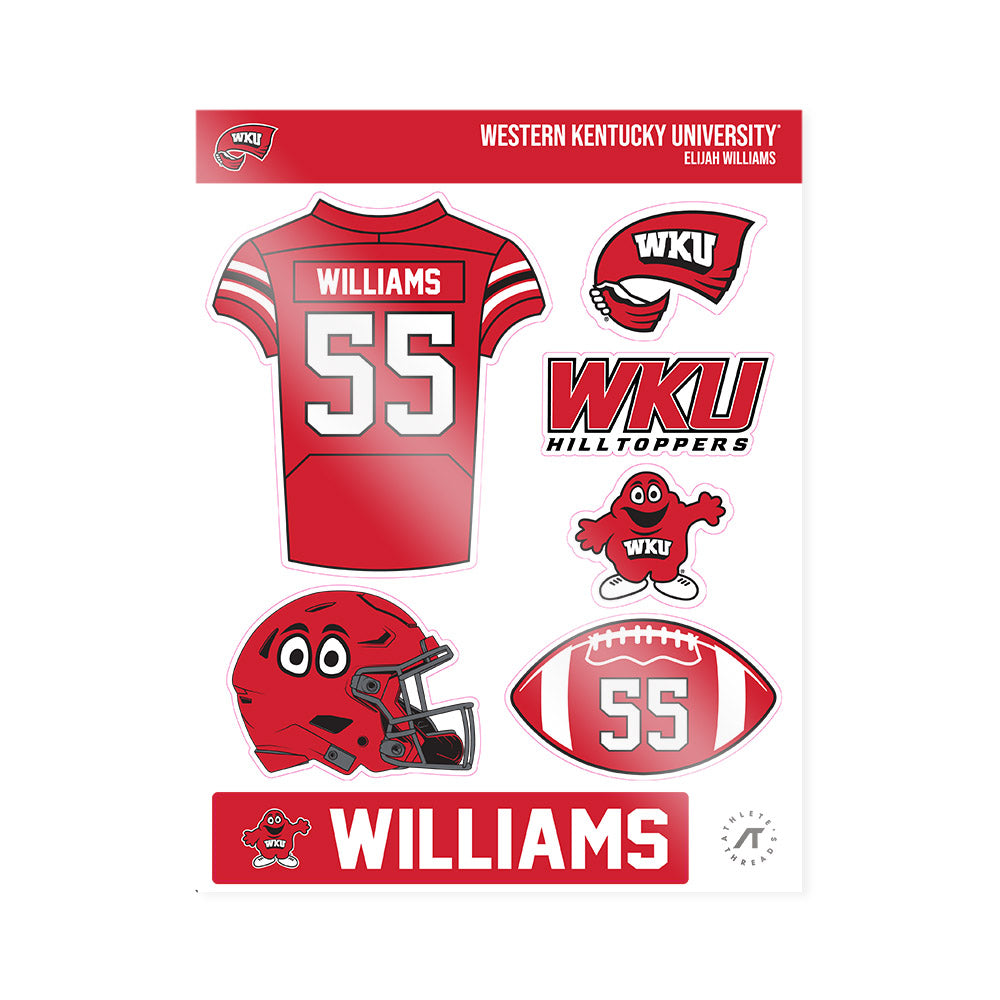 Western Kentucky - NCAA Football : Elijah Williams - Sticker Sheet-0