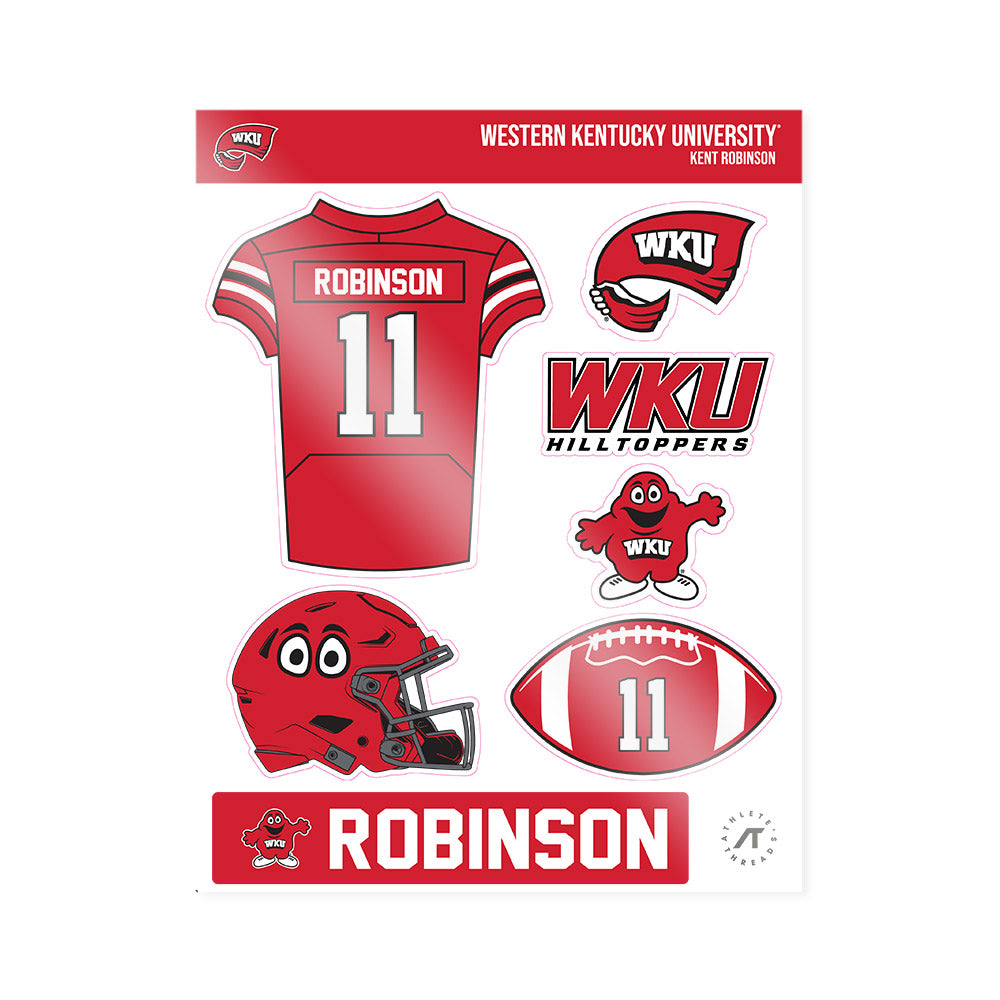 Western Kentucky - NCAA Football : Kent Robinson - Sticker Sheet-0