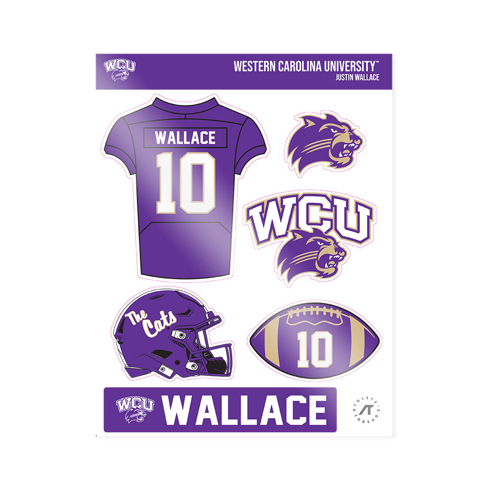 Western Carolina - NCAA Football : Justin Wallace - Sticker Sheet-0