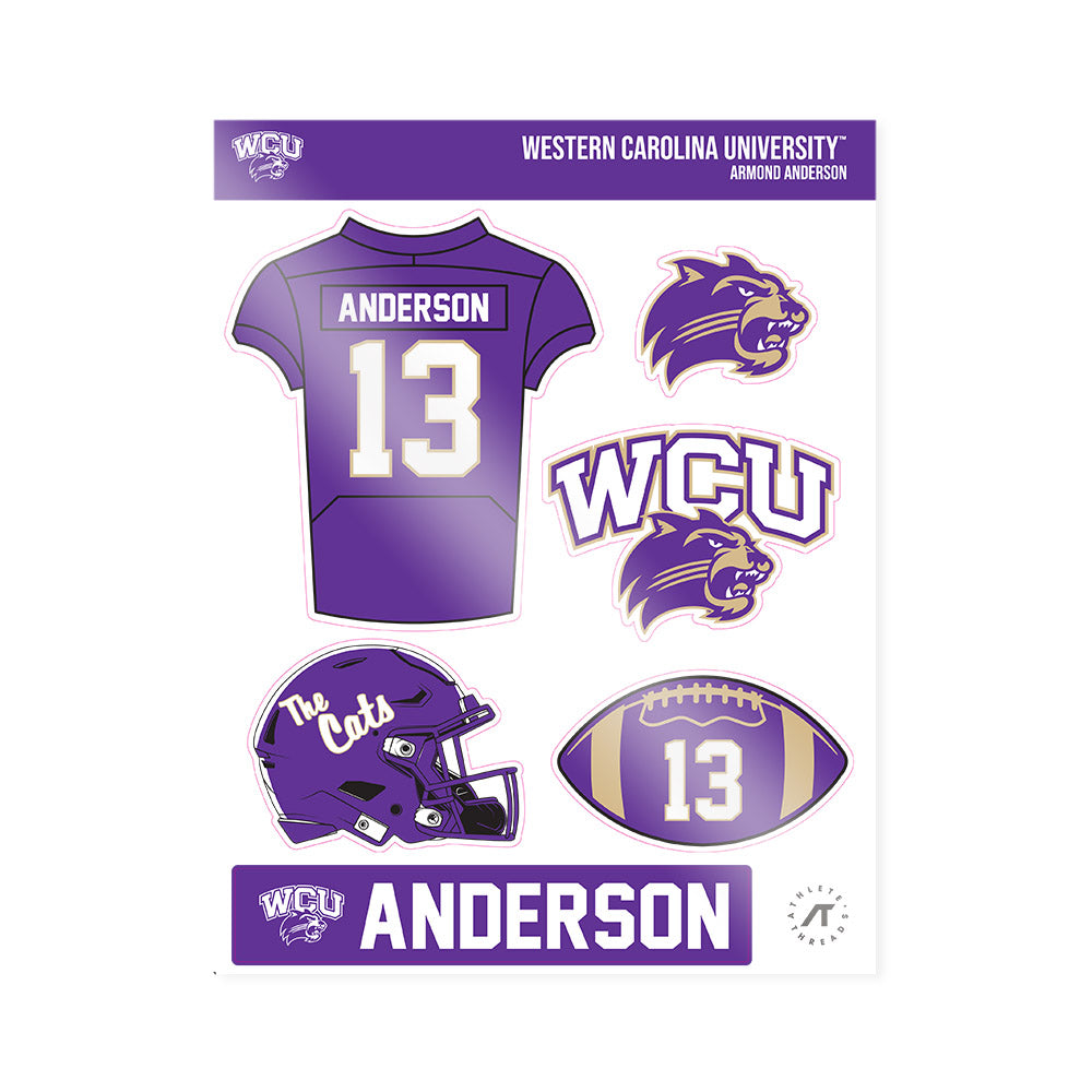 Western Carolina - NCAA Football : Armond Anderson - Sticker Sheet-0