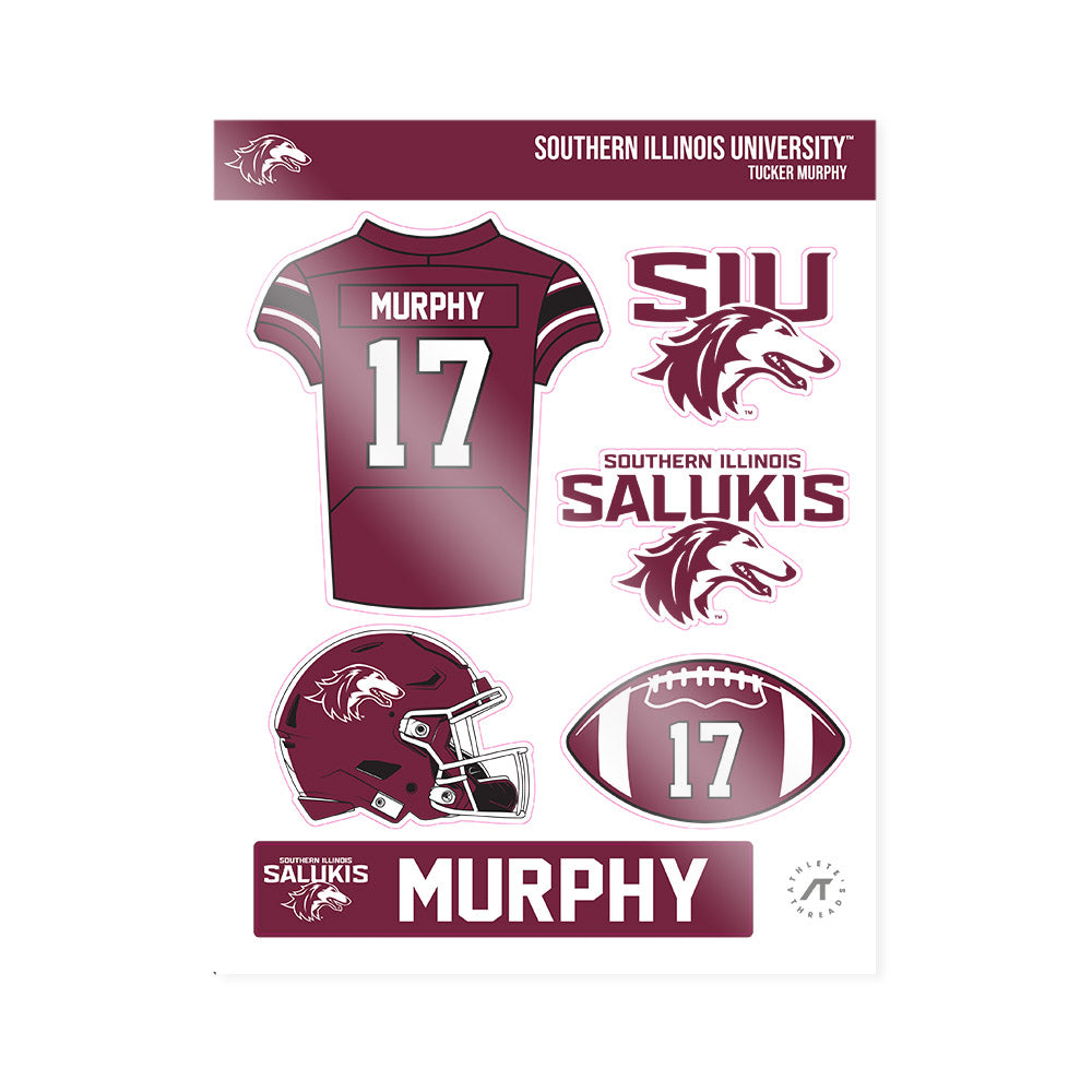 SIU Carbondale - NCAA Football : Tucker Murphy - Sticker Sheet-0