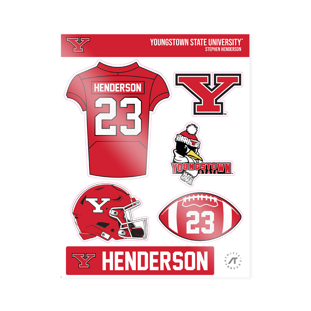 Youngstown State - NCAA Football : Stephen Henderson - Sticker Sheet-0