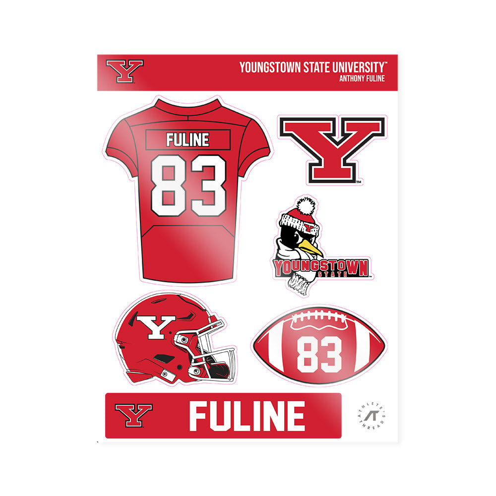 Youngstown State - NCAA Football : anthony fuline - Sticker Sheet-0