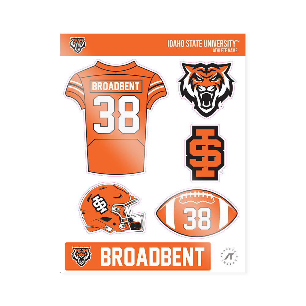 Idaho State - NCAA Football : Trey Broadbent - Sticker Sheet-0