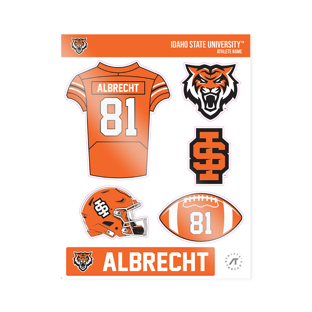 Idaho State - NCAA Football : Braden Albrecht - Sticker Sheet-0