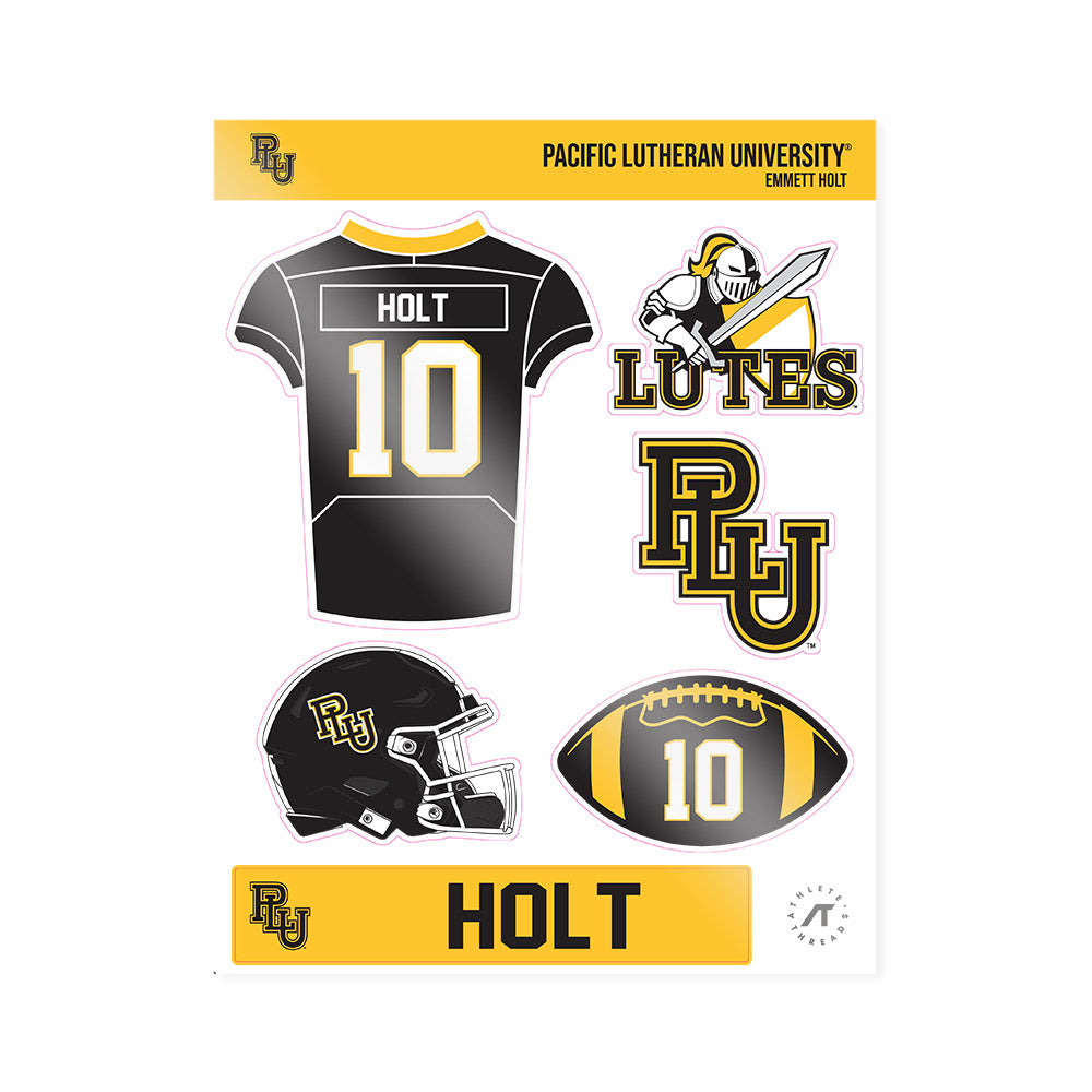 PLU - NCAA Football : Emmett Holt - Sticker Sheet-0