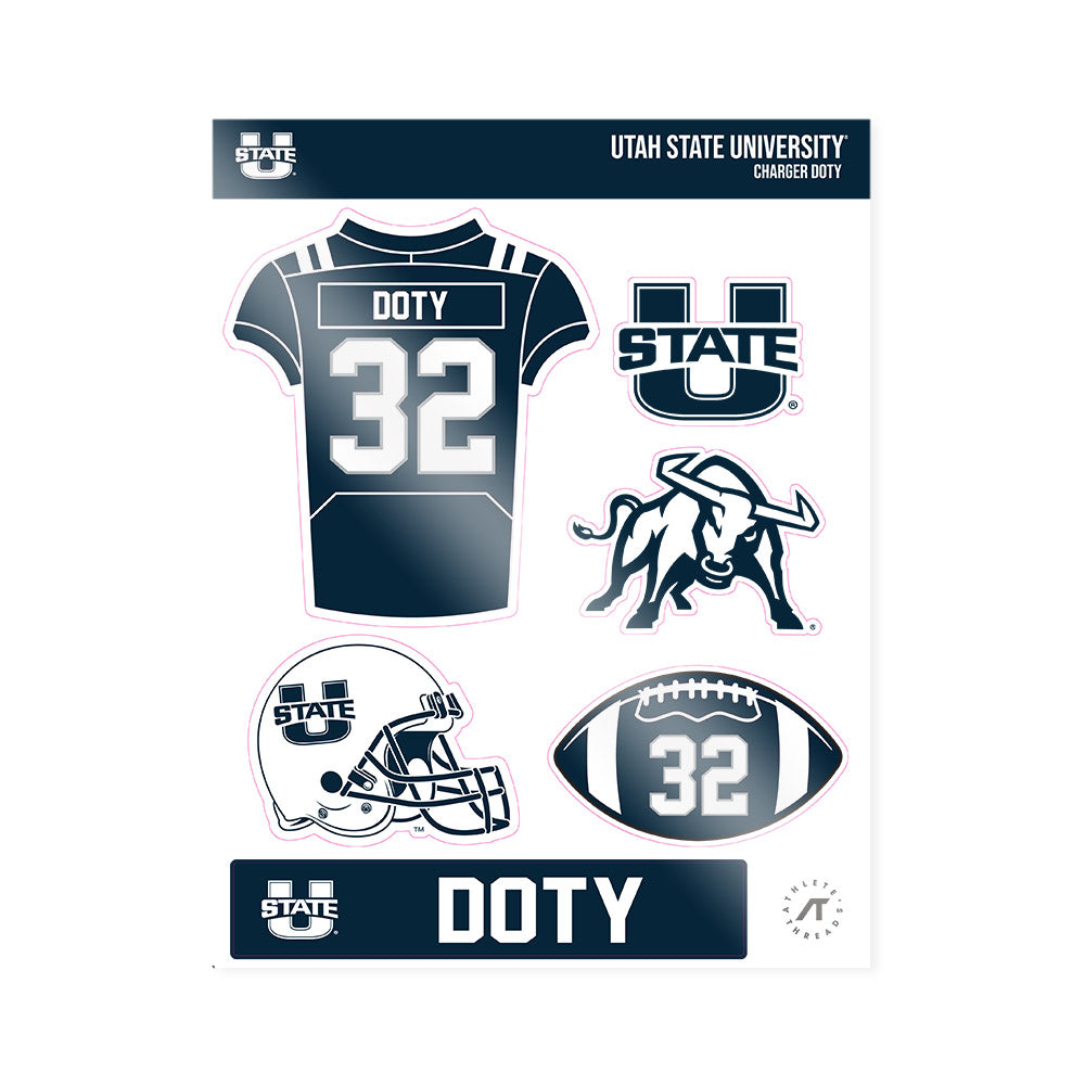 Utah State - NCAA Football : Charger Doty - Sticker Sheet-0